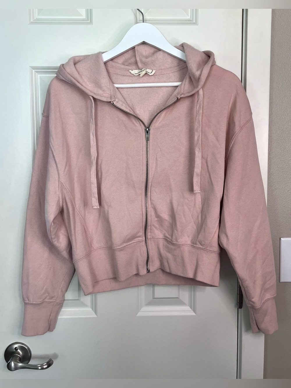 Hippie Rose Zip-Up Hoodie in Dusty Rose